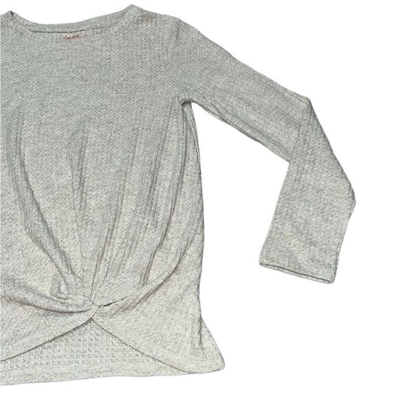 Cat & Jack Super Soft Waffle Knit Knot Hem Top - Picture 2 of 9